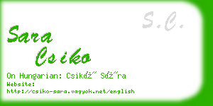 sara csiko business card